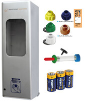 Hygienespender IT 1000 AE Euro1 mit SF Batterie-Set und Flaschenadapter Gesamtpaket