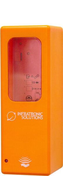 Hygienespender IT 500 AO Euro-2 orange mit Ein-und Ausdrehhilfe