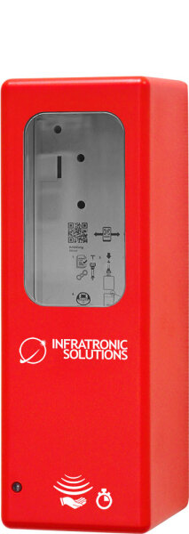 Hygienespender IT 500 AR Euro-2 rot TIME CONTROL / EINWIRKZEITKONTROLLE