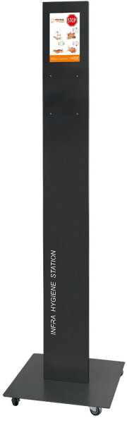 INFRA HYGIENESTATION rollbar geteilt mit Rückwand (ohne Spender)