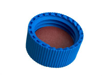 Überwurfmutter blau mit Dichtscheibe für Seife