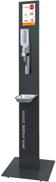 INFRA HYGIENESTATION Standversion mit Füßen geteilt F-Euro (ohne Spender)