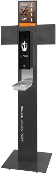 INFRA HYGIENESTATION Standversion KREUZAUSFÜHRUNG geteilt (ohne Spender)